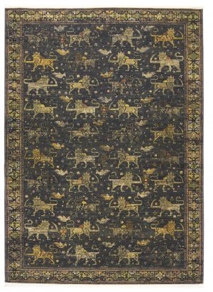 فرش ماشینی طرح شیر و خورشید کد 600104