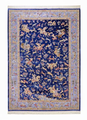 فرش دستی ماشینی ابریشم کد 05