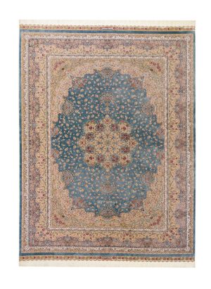 فرش دستی ماشینی ابریشم کد 15