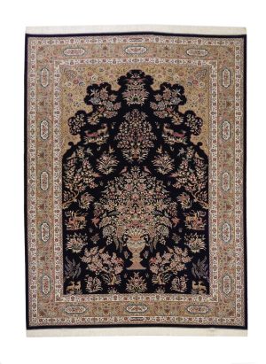 فرش دستی ماشینی ابریشم کد 16