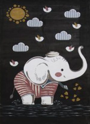 فرش ماشینی کودک طرح کارتونی کد 617