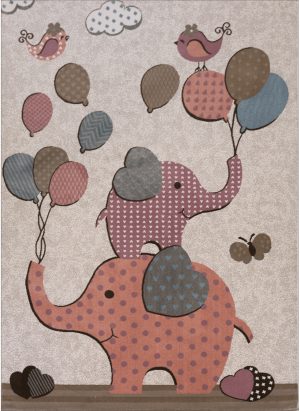 فرش ماشینی کودک طرح کارتونی کد 5015