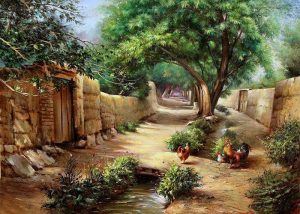 تابلو فرش طرح منظره کد 600030