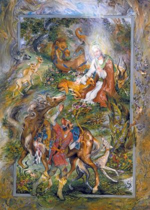 تابلو فرش طرح مینیاتور کد 40003