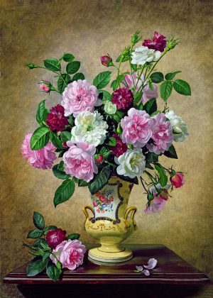 فرش ماشینی طرح گل کد 500011