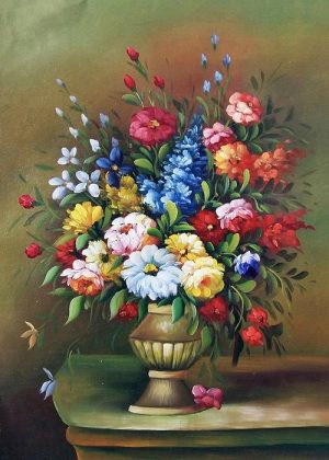 فرش ماشینی طرح گل کد 500012