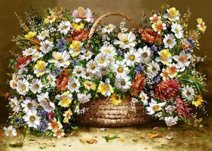 فرش ماشینی طرح گل کد 500017