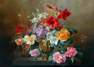 فرش ماشینی طرح گل کد 500018