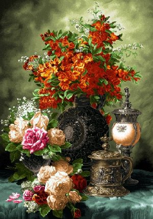 فرش ماشینی طرح گل کد 500022