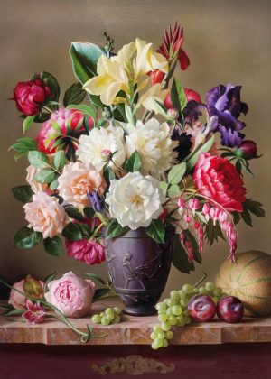 فرش ماشینی طرح گل کد 500030