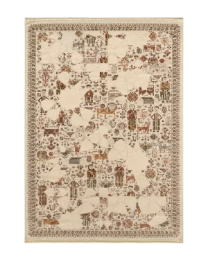 فرش ماشینی مرینوس طرح شمسه ۲ کد 6۰۱۱۳۹