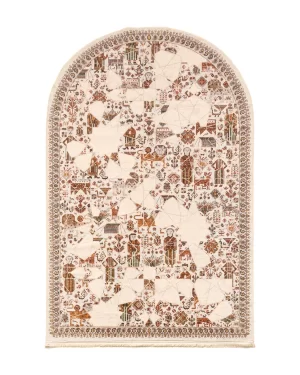 فرش ماشینی مرینوس طرح شمسه کد ۶۰۱۱۲۴