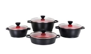 سرویس قابلمه ۸پارچه ورونا(گرانیت) درب پیرکس