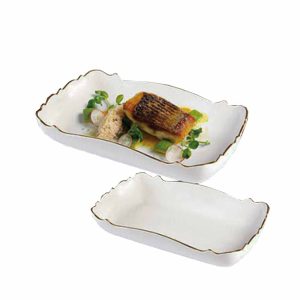 تابه لمون مستطیل موج کوچک یک خط طلا 0070