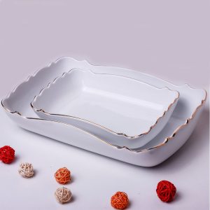 دیس لمون مستطیل موج کوچک یک خط طلا0038