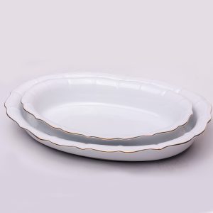 تابه لمون بیضی موج کوچک یک خط طلا0067